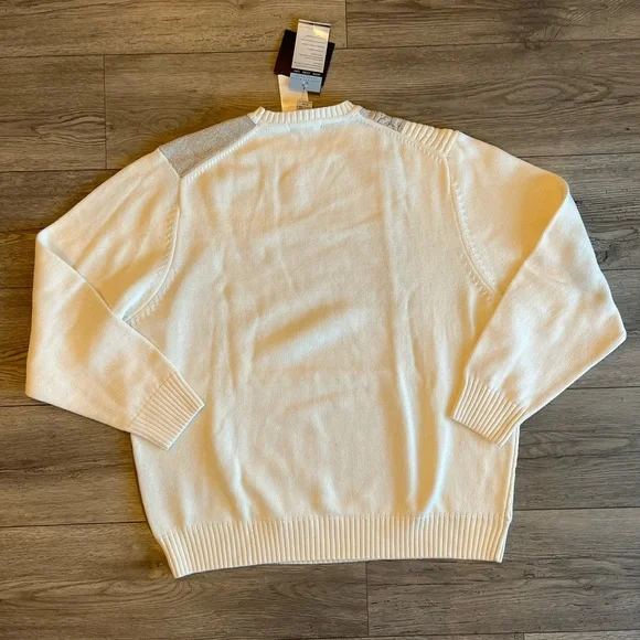 Geoffrey Beene Men’s Cotton Textured Crewneck Sweater Pullover Grandpa NWT XXL - Picture 2 of 7